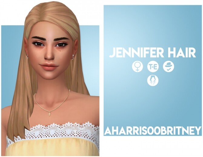 Sims 4 Jennifer Hair at AHarris00Britney