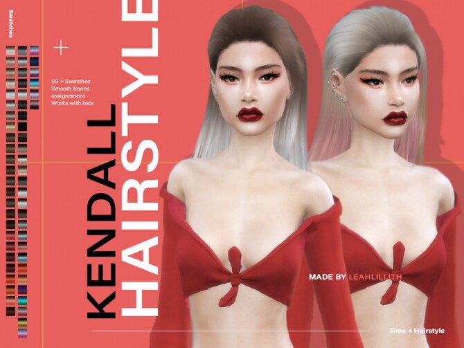Sims 4 Kendall Hairstyle by Leah Lillith at TSR