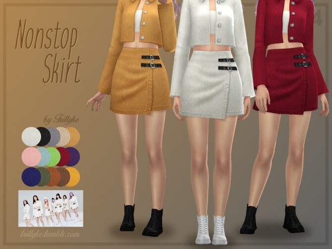 Sims 4 Nonstop Skirt by Trillyke at TSR