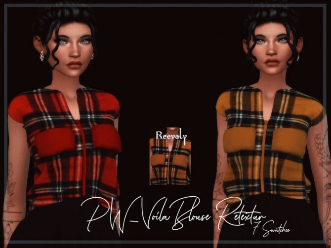 Sims 4 PW Voila Blouse Retexture by Reevaly at TSR