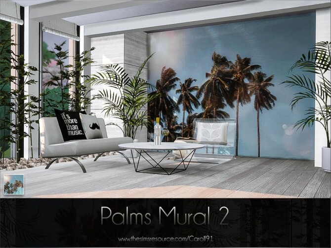 Sims 4 Palms Mural 2 by Caroll91 at TSR