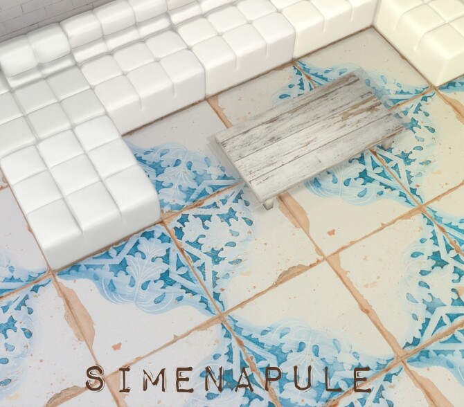 Sims 4 Old Tiles Floor 02 at Simenapule