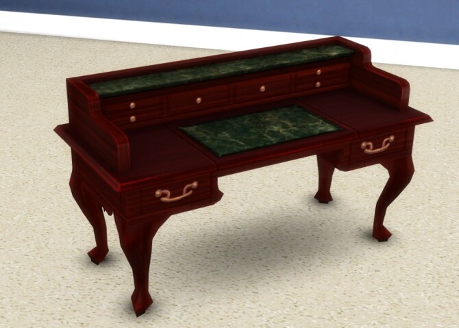 Sims 4 All Purpose Desk Raised Wood Recolor by xordevoreaux at Mod The Sims
