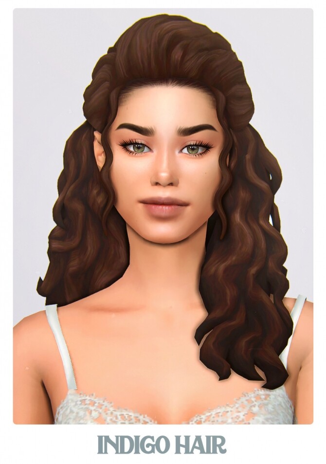 SUMMER BLUES: Hair and earrings set at SimsTrouble » Sims 4 Updates