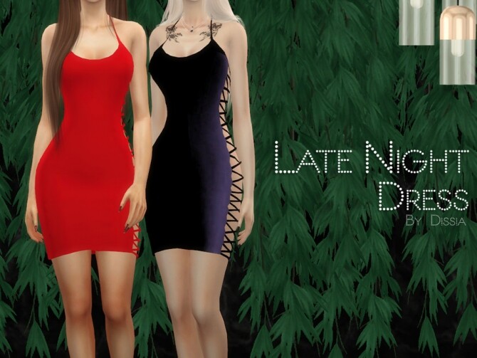 Sims 4 Late Night Dress by Dissia at TSR