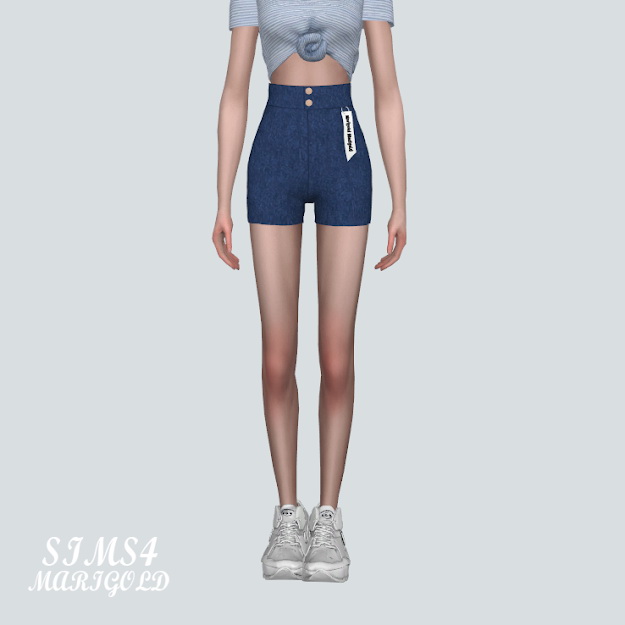 Sims 4 U Hot Pants With Lettering at Marigold