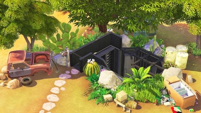 Sims 4 CRIMINAL MASTERMIND’S UNDERGROUND TINY HOME at Aveline Sims
