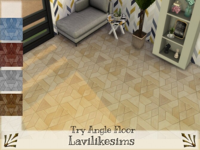Sims 4 Triangle wood floor by lavilikesims at TSR
