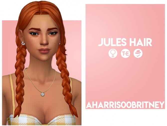Sims 4 Jules Hair at AHarris00Britney