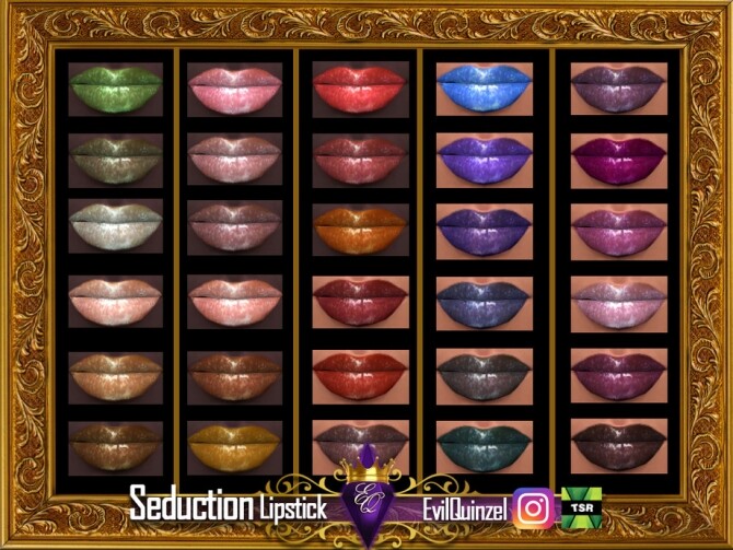 Sims 4 Seduction Lipstick by EvilQuinzel at TSR