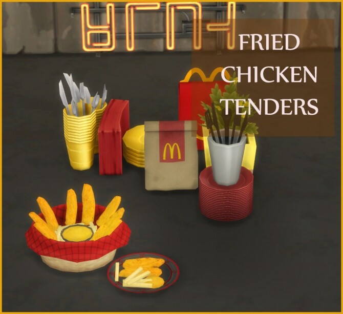Sims 4 FRIED CHICKEN TENDERS at Icemunmun