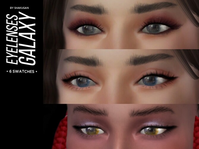 Sims 4 Galaxy eye lenses by Alexa Catt at TSR