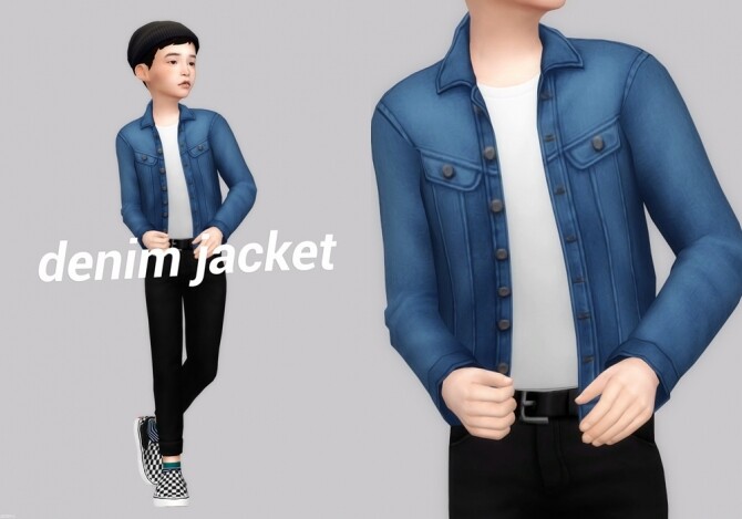 Sims 4 Denim jacket at Casteru