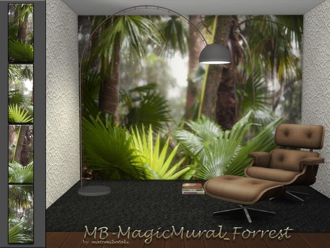 Sims 4 Magic Mural Forrest by matomibotaki at TSR