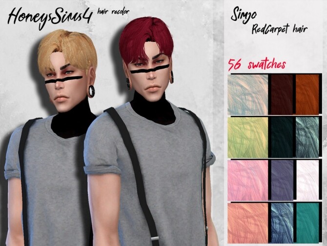 Sims 4 Simjo RedCarpet male hair recolor by HoneysSims4 at TSR