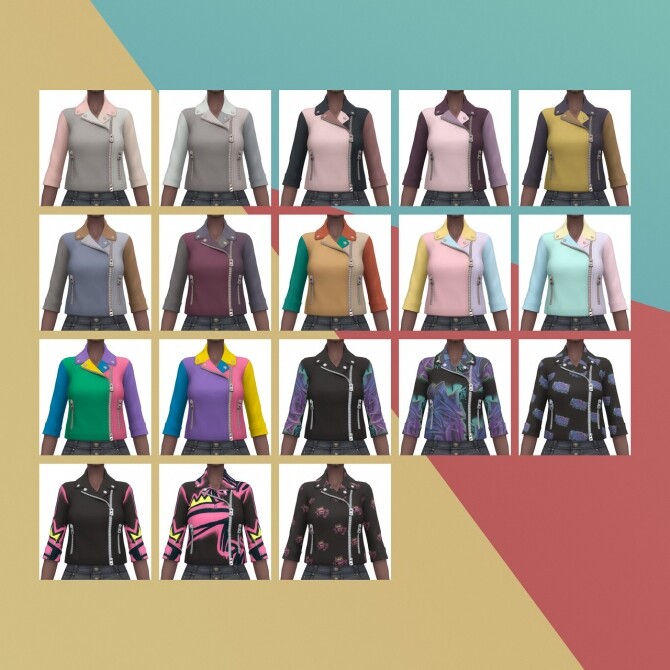 Sims 4 Jacket Recolor at Busted Pixels