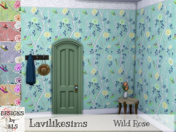 Sims 4 Wild Rose wallpaper by lavilikesims at TSR