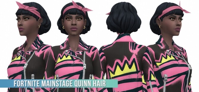 Sims 4 Fortnite MainStage Quinn Hair Conversion/Edit at Busted Pixels