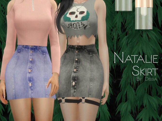 Sims 4 Natalie Skirt by Dissia at TSR