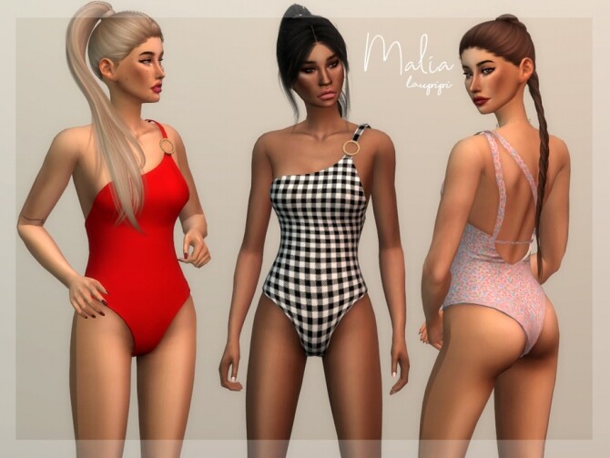 Sims 4 Malia swimsuit by laupipi at TSR
