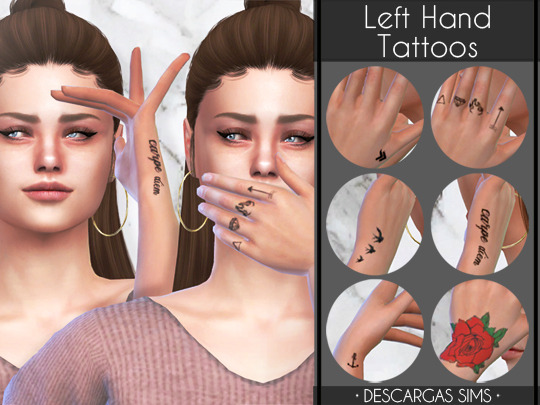 Sims 4 Left Hand Tattoos at Descargas Sims