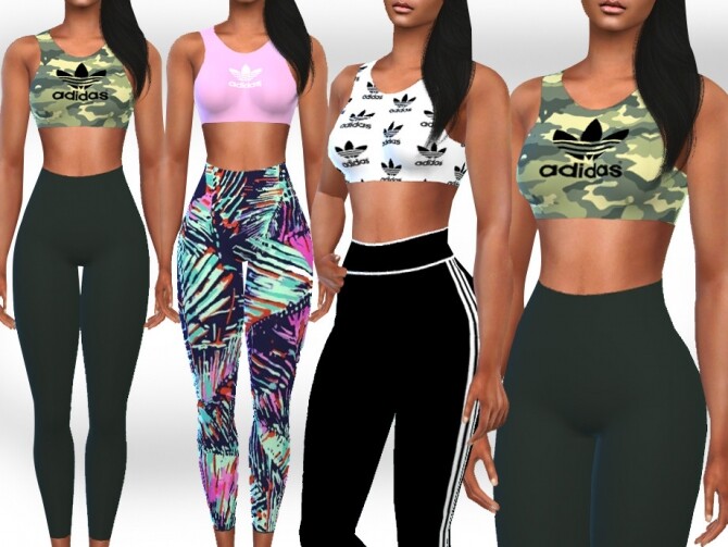 Sims 4 Female Athletic OverAlls Mix by Saliwa at TSR