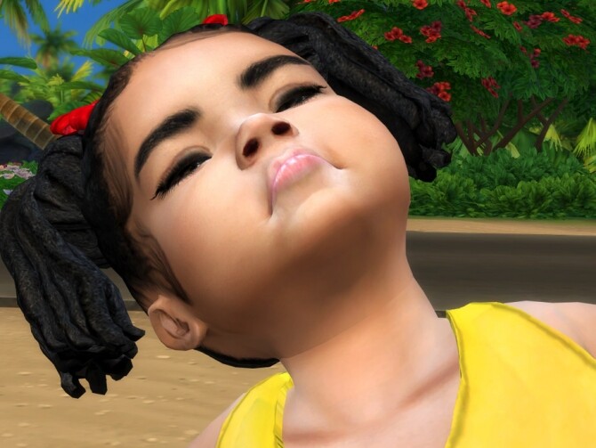 Sims 4 Dread Buns Pigtails Toddler by drteekaycee at TSR