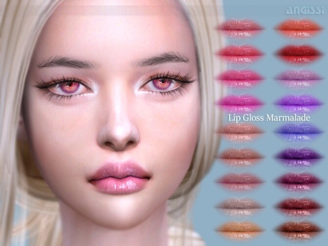 Sims 4 Lip Gloss Marmalade by ANGISSI at TSR