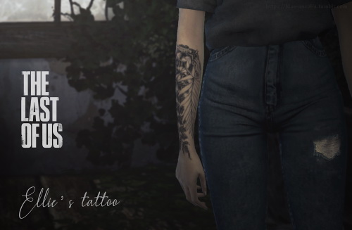 Sims 4 The Last Of Us Ellie’s tattoo at Blue Ancolia