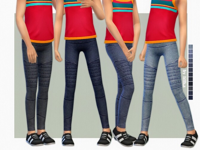 Sims 4 Skinny Jeans for Girls 09 by lillka at TSR