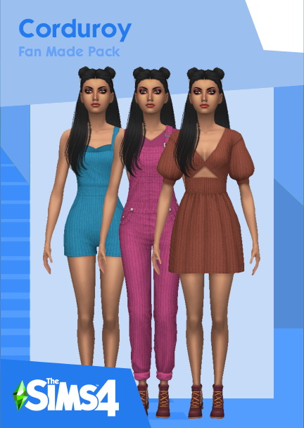 Sims 4 Corduroy clothes at Heartfall