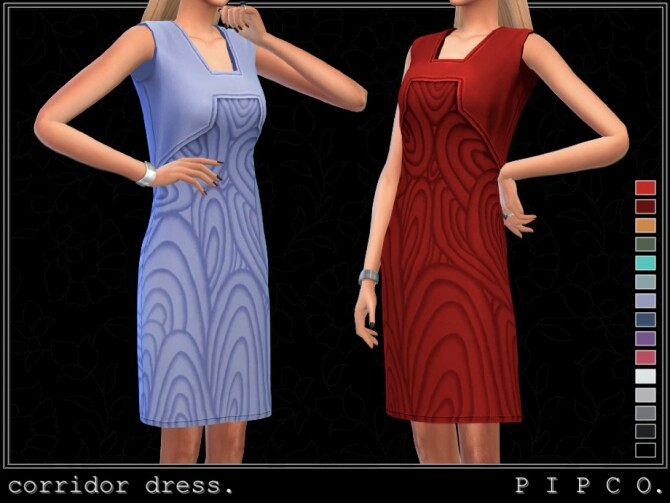Sims 4 Corridor dress by Pipco at TSR