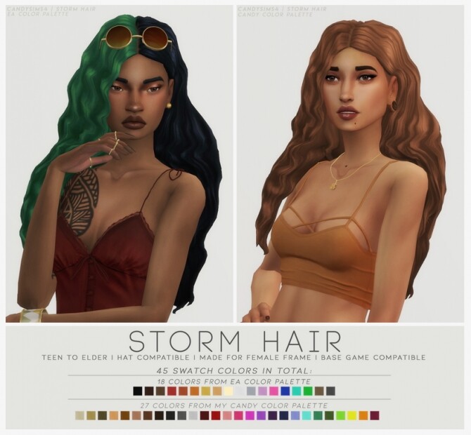 Sims 4 STORM HAIR at Candy Sims 4