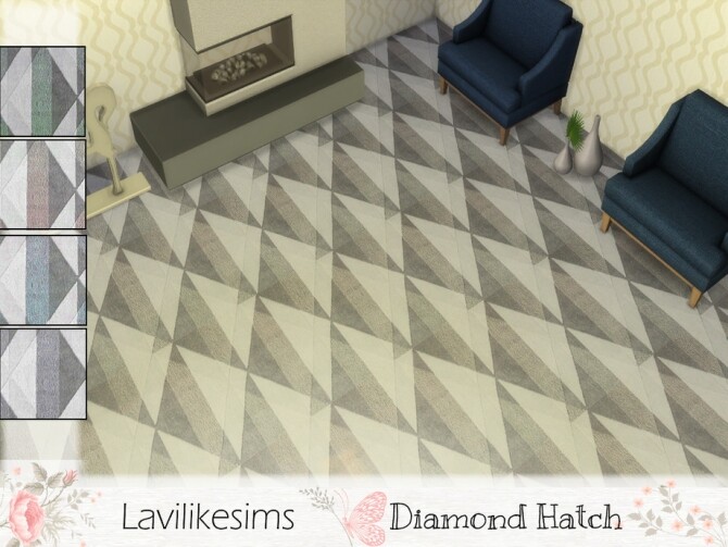 Sims 4 Diamond Hatch carpet by lavilikesims at TSR