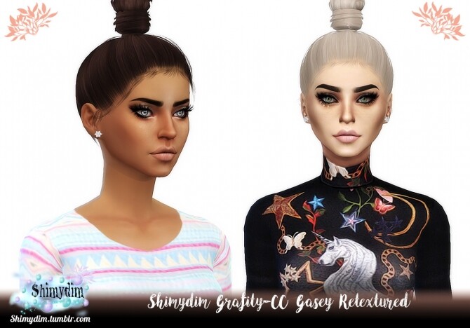 Sims 4 Grafity CC Gasey & Fyona Hair Retextures at Shimydim Sims