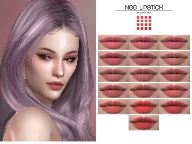 Sims 4 LMCS N66 Lipstick HQ by Lisaminicatsims at TSR