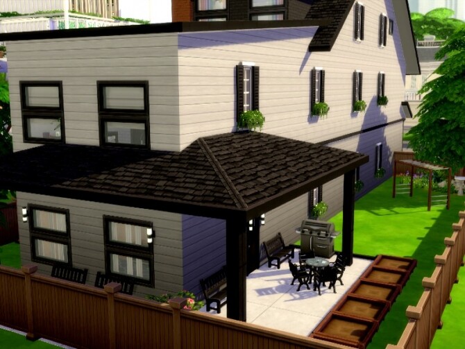 Sims 4 Skinny House by GenkaiHaretsu at TSR