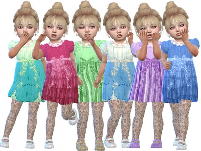 Sims 4 Lorna toddler dress by TrudieOpp at TSR