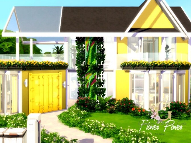 Sims 4 Flower Power Home by GenkaiHaretsu at TSR