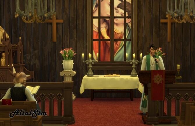 Sims 4 Priest dress at Alial Sim