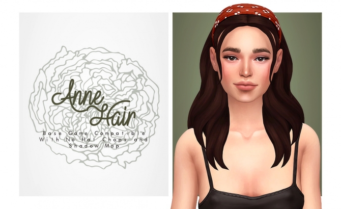 Anne hair with headband at Isjao » Sims 4 Updates