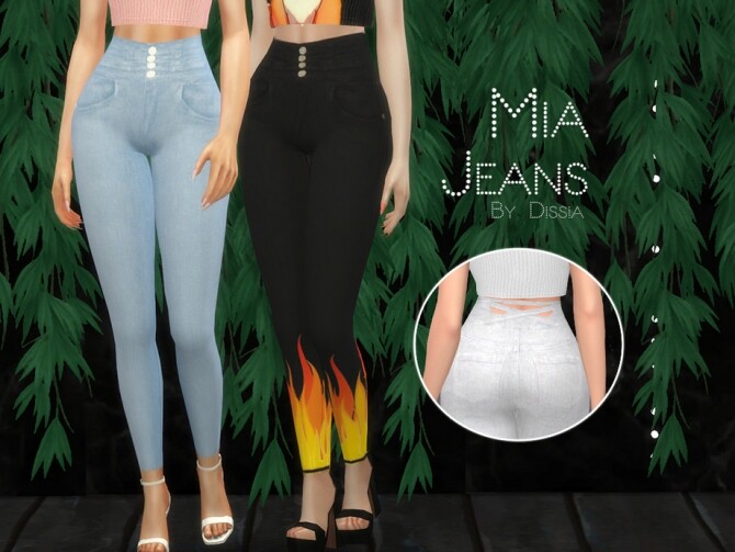 Sims 4 Mia Jeans by Dissia at TSR