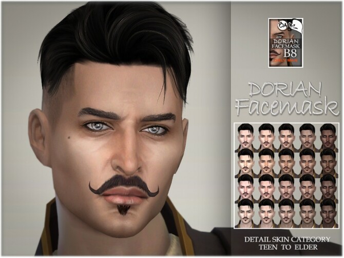 Sims 4 Dorian facemask by BAkalia at TSR