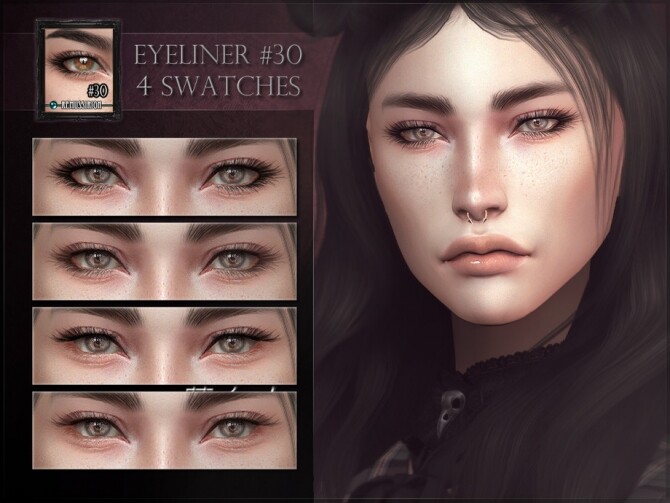 Sims 4 Eyeliner 30 Lashes by RemusSirion at TSR