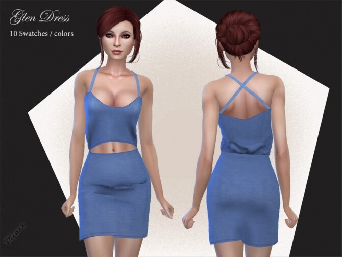 Sims 4 Glen Dress by pizazz at TSR