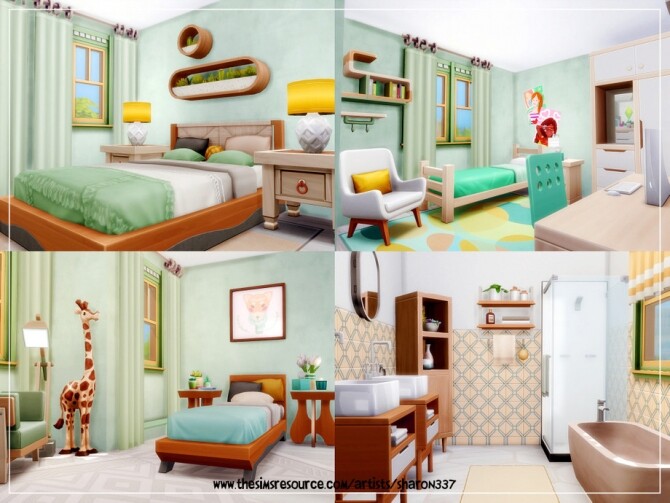Sims 4 Lemon and MInt House by sharon337 at TSR