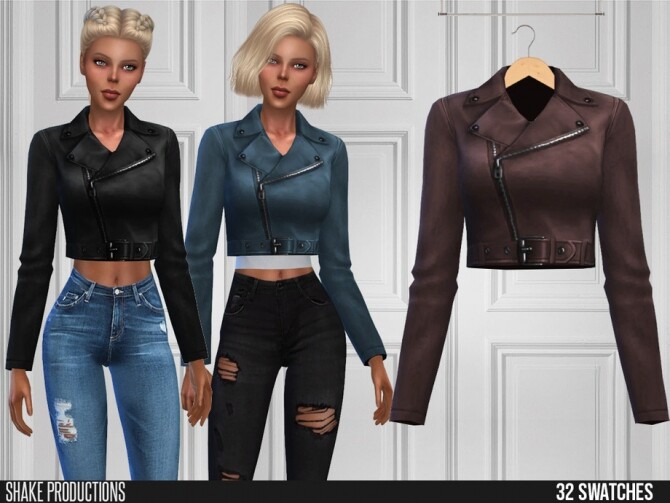 Sims 4 471 Leather Jacket by ShakeProductions at TSR