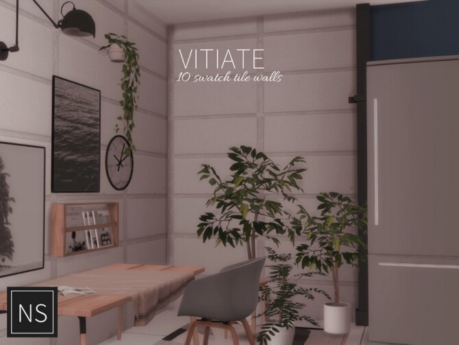 Sims 4 Vitiate Tile Walls by Networksims at TSR