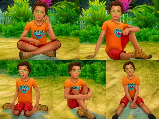 Sims 4 Sitting on the Ground Poses for Children at Katverse