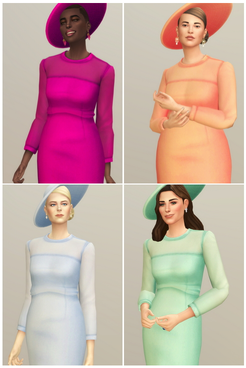 Sims 4 Duchess of Dress V at Rusty Nail